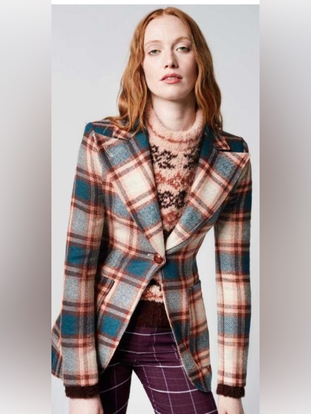 Smythe Plaid Wool-Blend Blazer